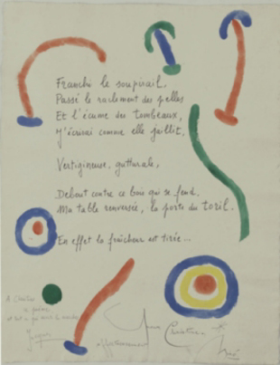 Jacques Dupin i Joan Miró, "Franchi le soupirail", 1970