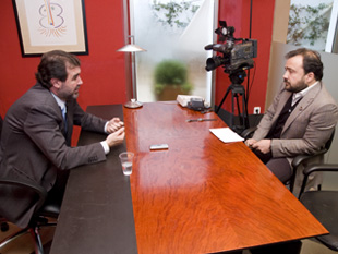 Quintana tivo oportunidade de conversar con Rafael Cuíña, articulista de Vieiros