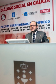 Ricardo Varela, na presentación do Pactos Territoriais do Emprego, esta cuarta feira