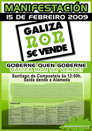 Cartaz da manifestación