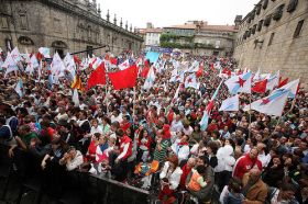Militantes do BNG no Día da Patria deste ano
